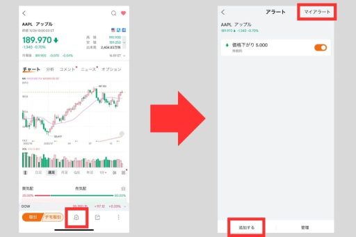 Moomoo's stock price alert function and usage settings