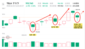 In February, Tesla stocks showed an upward trend over the weekend