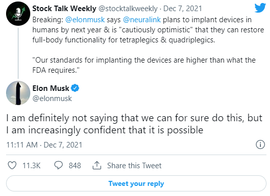 Musk: Neuralink implants could be in humans by 2022, what do you think?