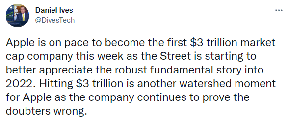 Bull Session | Will Apple hit $3 trillion market cap today？