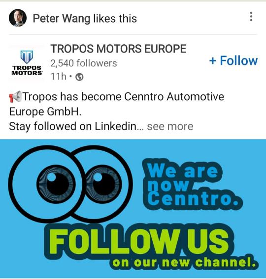 Tropos has become Cenntro