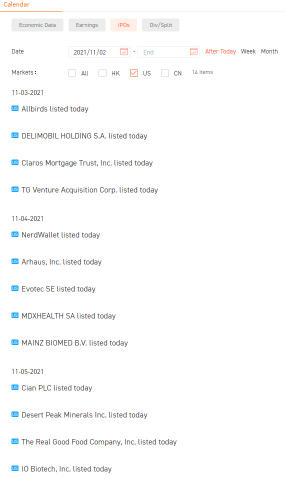 来週：米国市場でデビューする13件のIPO