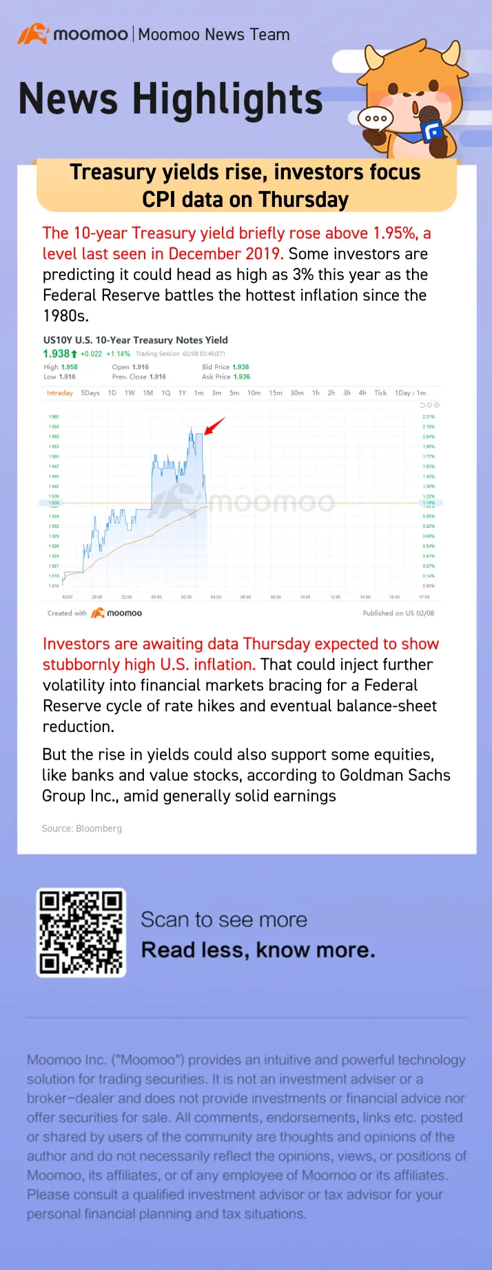 Treasury yields rise, investors focus CPI data on Thursday