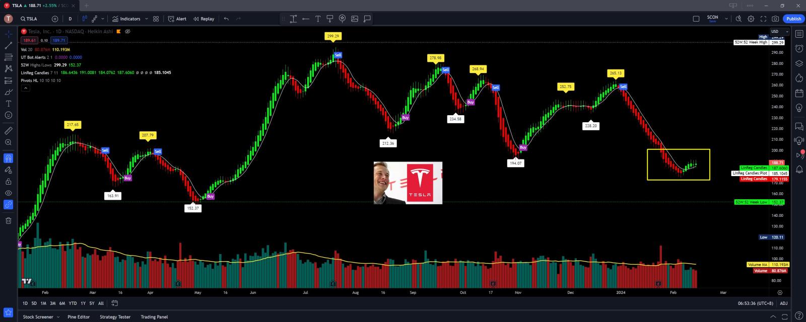 $特斯拉 (TSLA.US)$ 整合中？