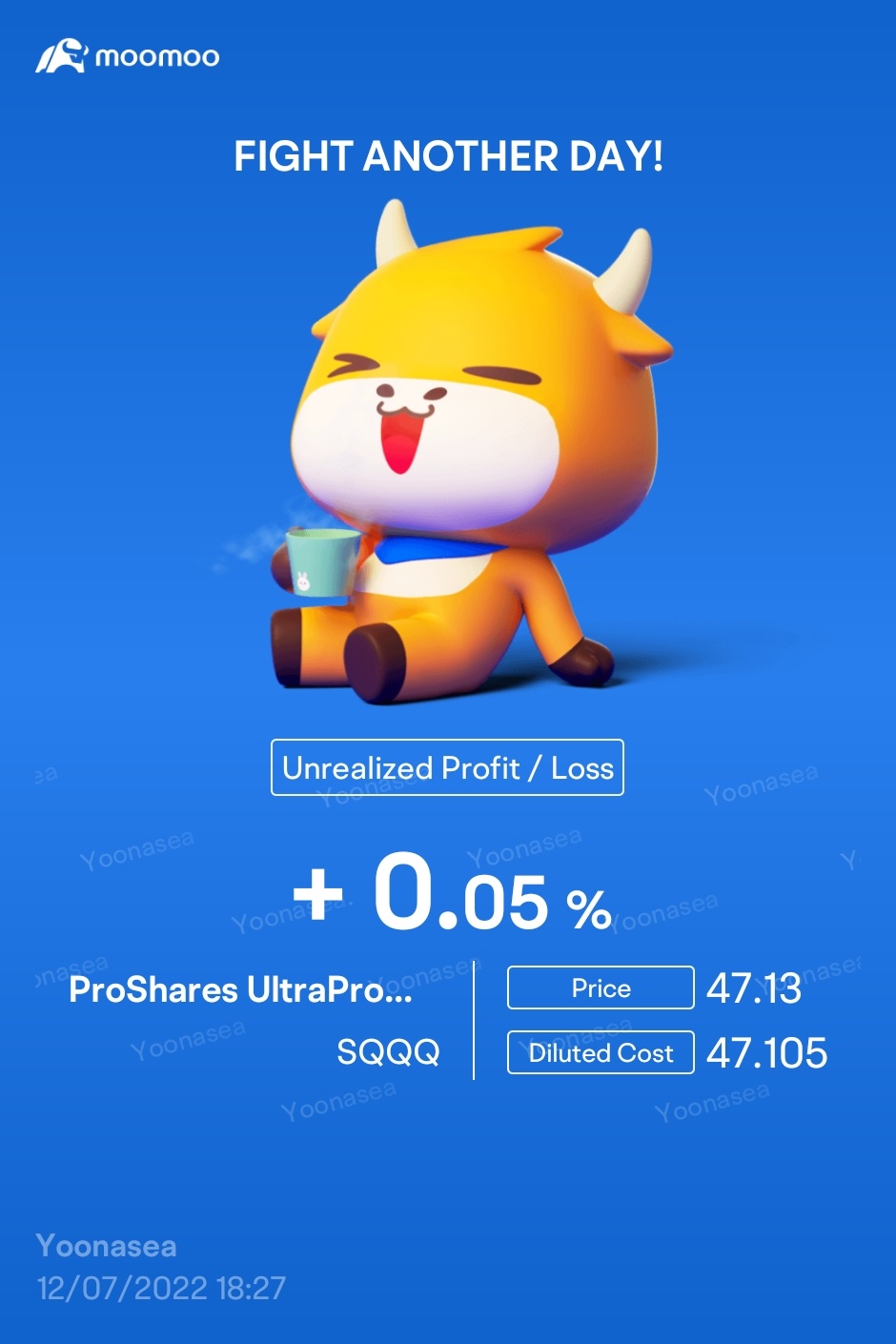 $3倍做空纳指ETF-ProShares (SQQQ.US)$ 终于青色了