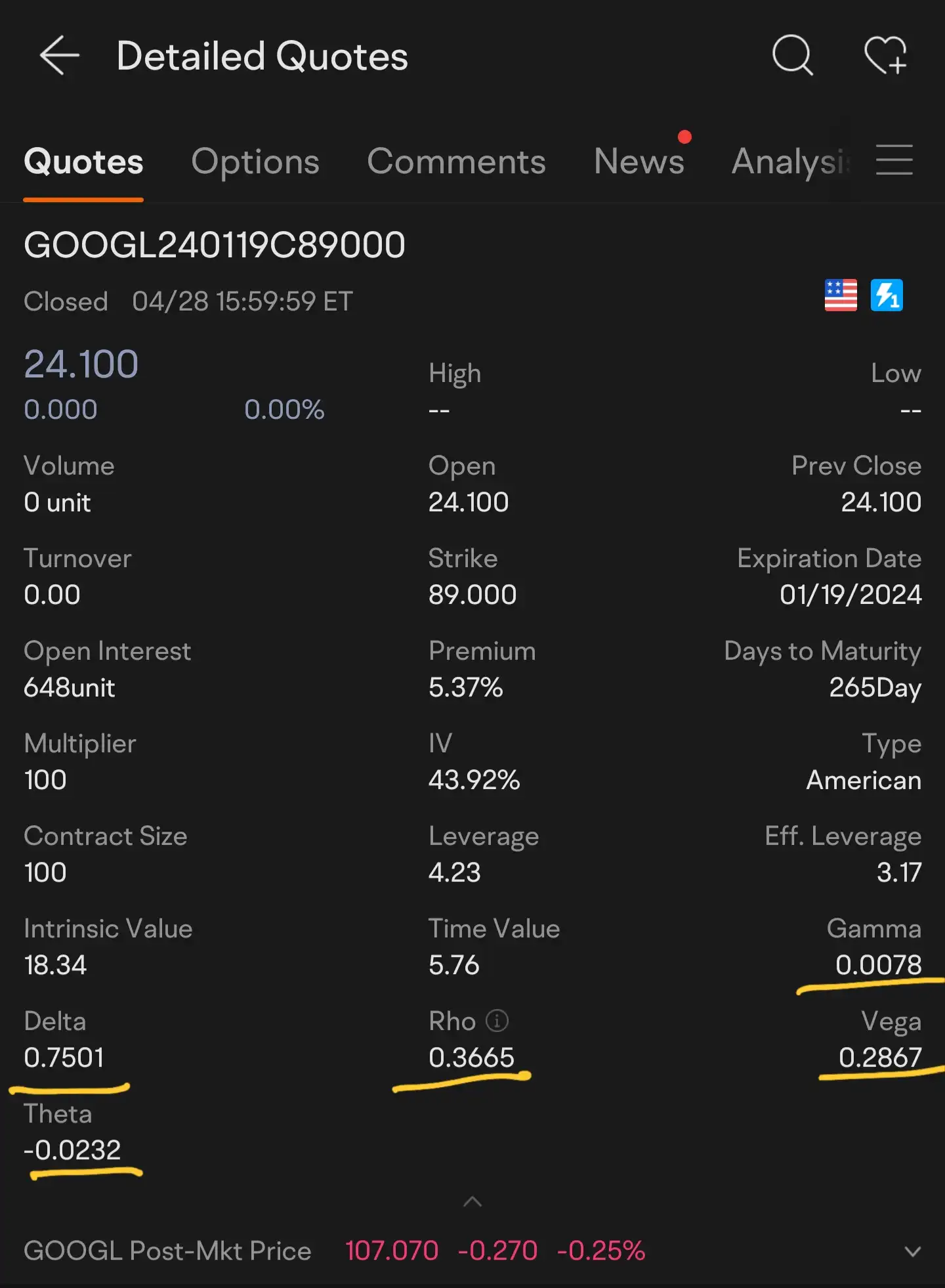 Explained Simply: Options 102, option pricing, Black-Scholes theory of options pricing, Moo Moo's option price calculator, and the greeks