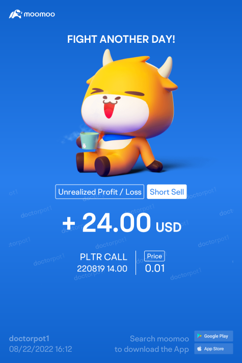 Bullet missed, reload and fired again. Let me get that 300 share at $8