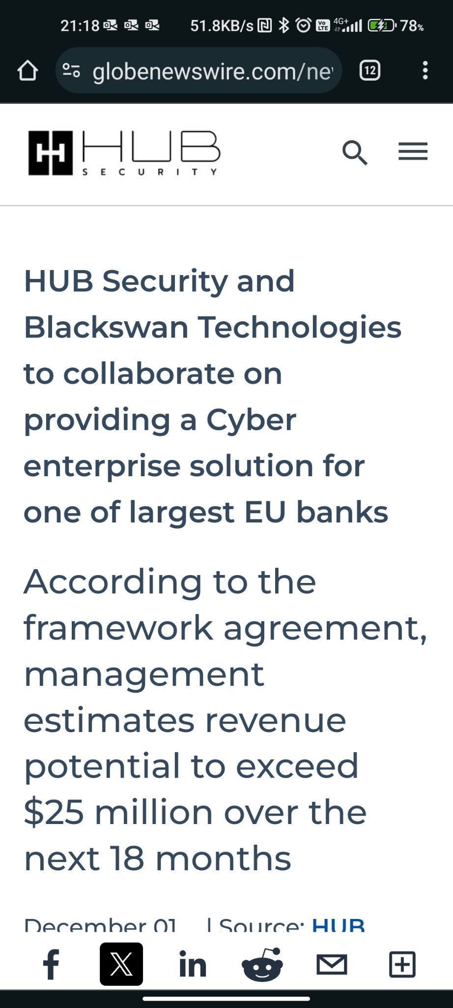 $HUB Cyber Security (HUBC.US)$