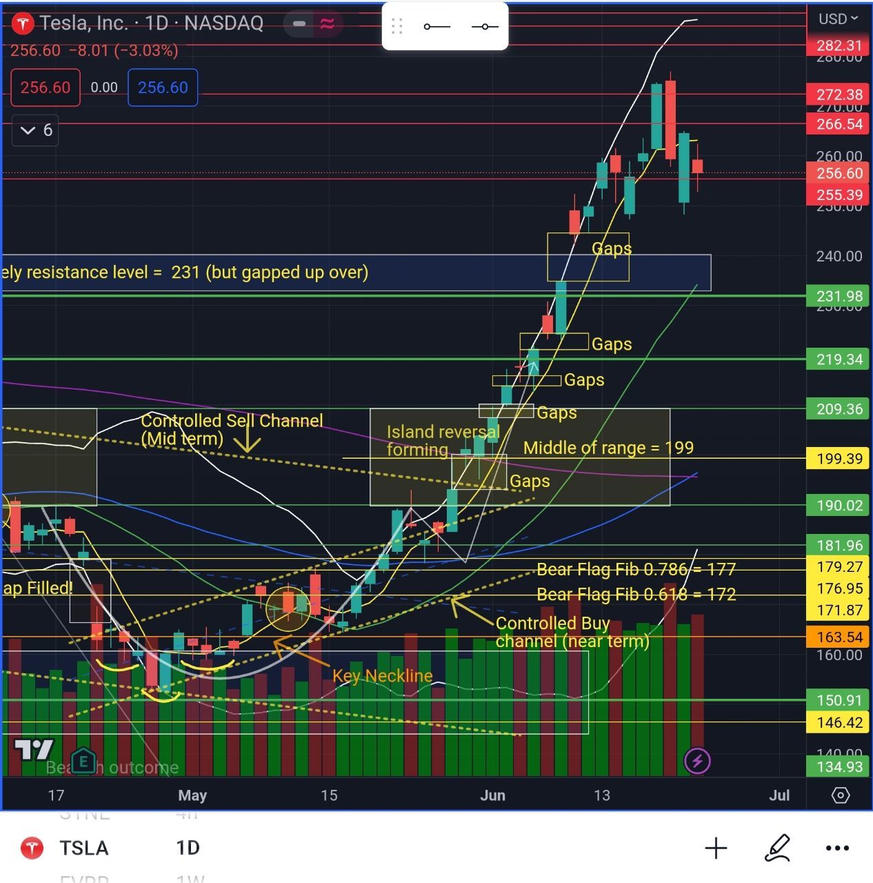 對TSLA、GOOG和AMD進行快速分析