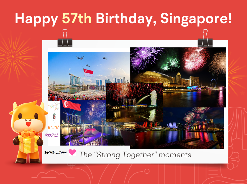 新加坡国庆日快乐57周年🇸🇬💖！