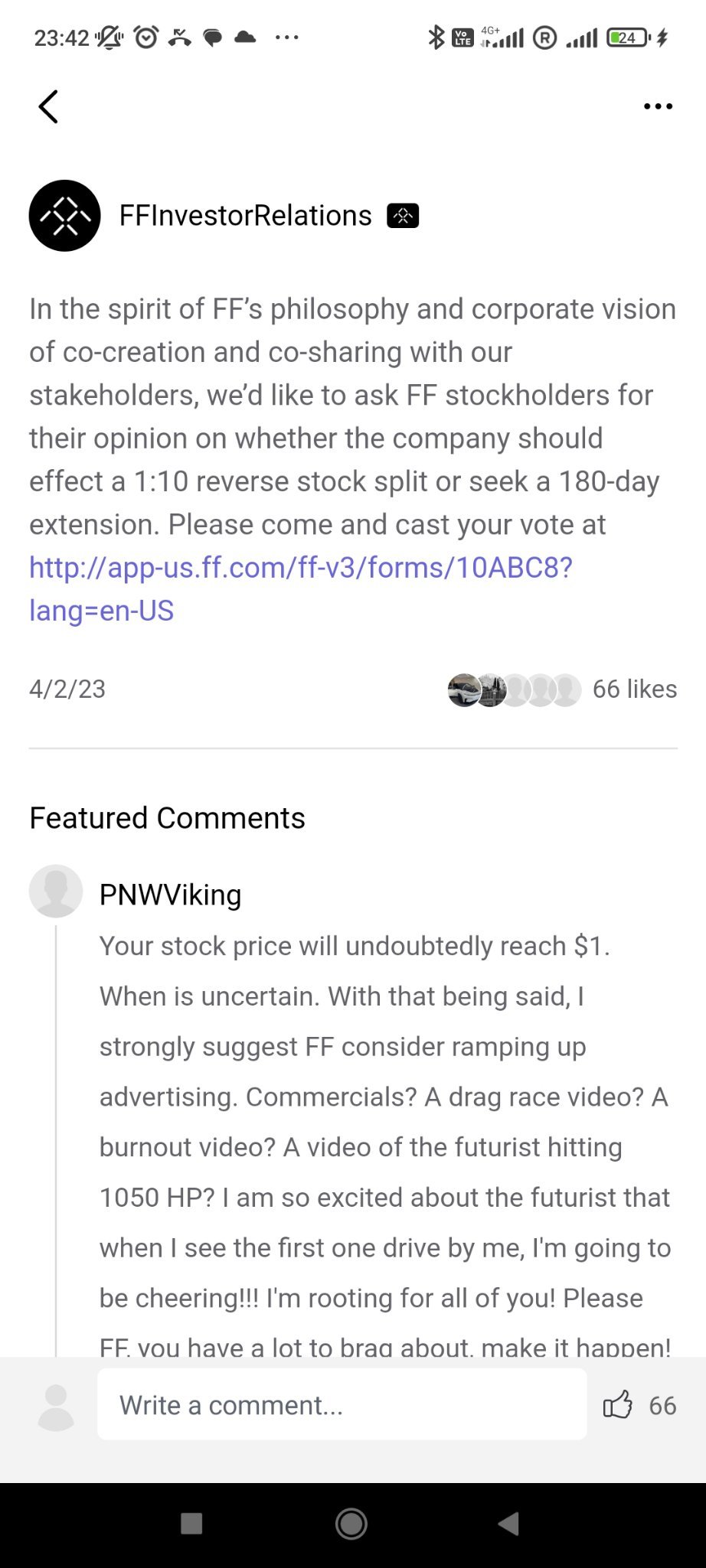 Faraday Future Intelligent Electric Inc. (FFIE.US)$ 贾做空是ff是... - moomoo 社区