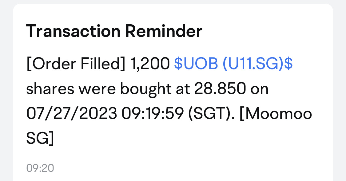 $UOB (U11.SG)$ brought a bit with confidence in banking 🙏 Good luck bros