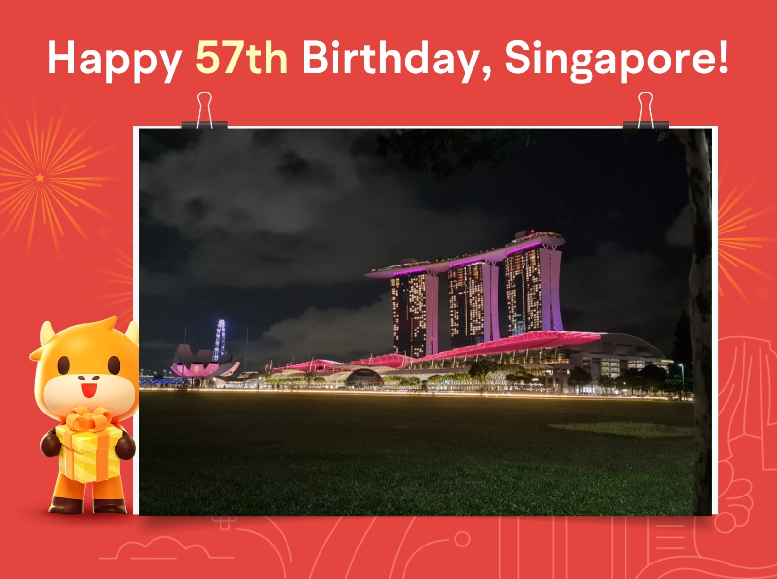 シンガポールのお誕生日おめでとうございます 🇸🇬