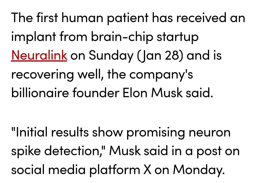 マスク氏によると、Neuralinkが最初の人間に脳チップを埋め込んだ - moomooコミュニティ