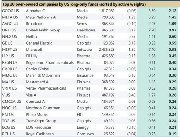 Tesla and Apple are the most underowned companies right now