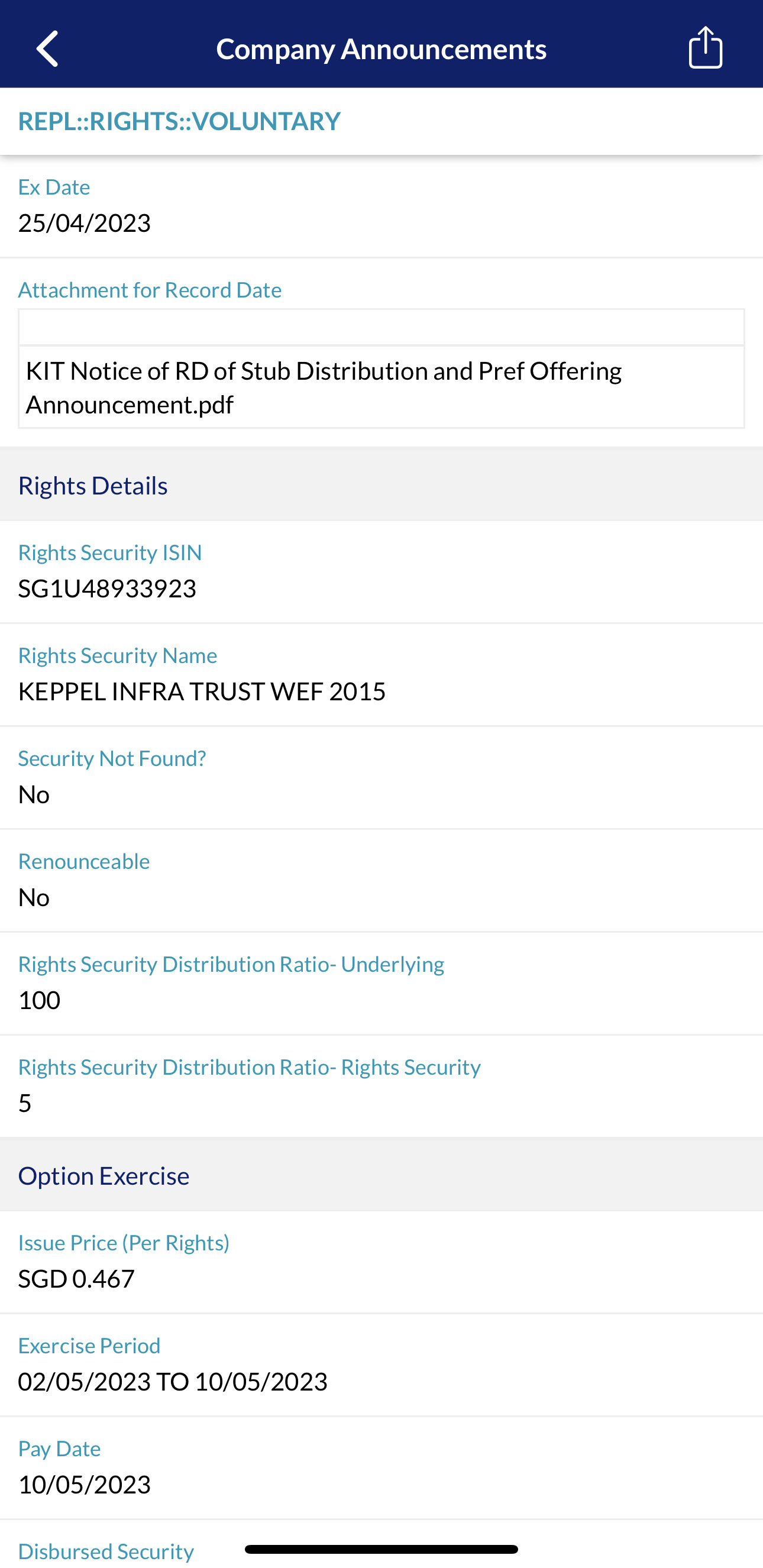 $Kep Infra Tr (A7RU.SG)$