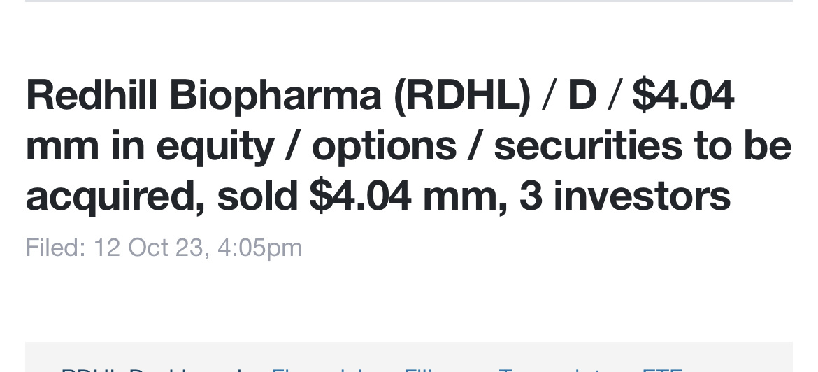 $Redhill Biopharma (RDHL.US)$