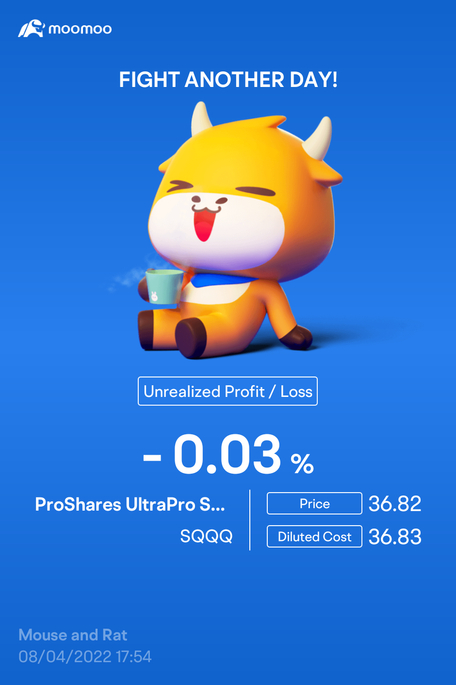 $3倍做空納指ETF-ProShares (SQQQ.US)$ 嘗試一下[呲牙]