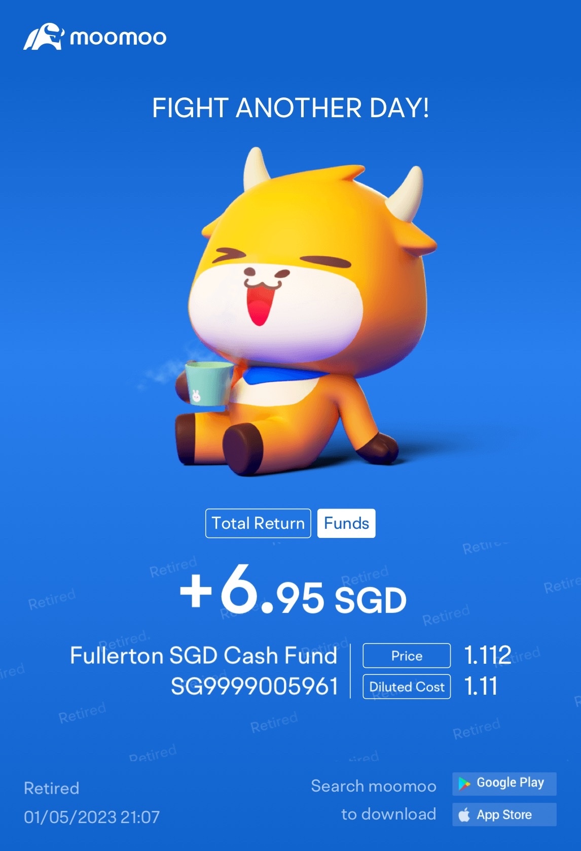 $Fullerton SGD Cash Fund (SG9999005961.MF)$ hehe 2022, lets go 2023