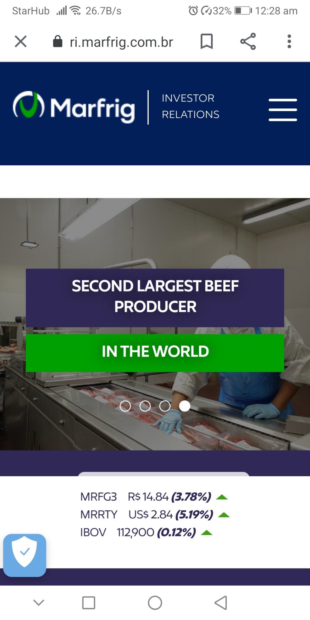 $MARFRIG GLOBAL FOODS SA SPON ADR EACH REPR 1 ORD SHS (MRRTY.US)$$富途控股 (FUTU.US)$$3B家居 (BBBY.US)$$Archer Daniels Midland (ADM.US)$ 一天內增長了26％！ PE仍小於4！ https://se...