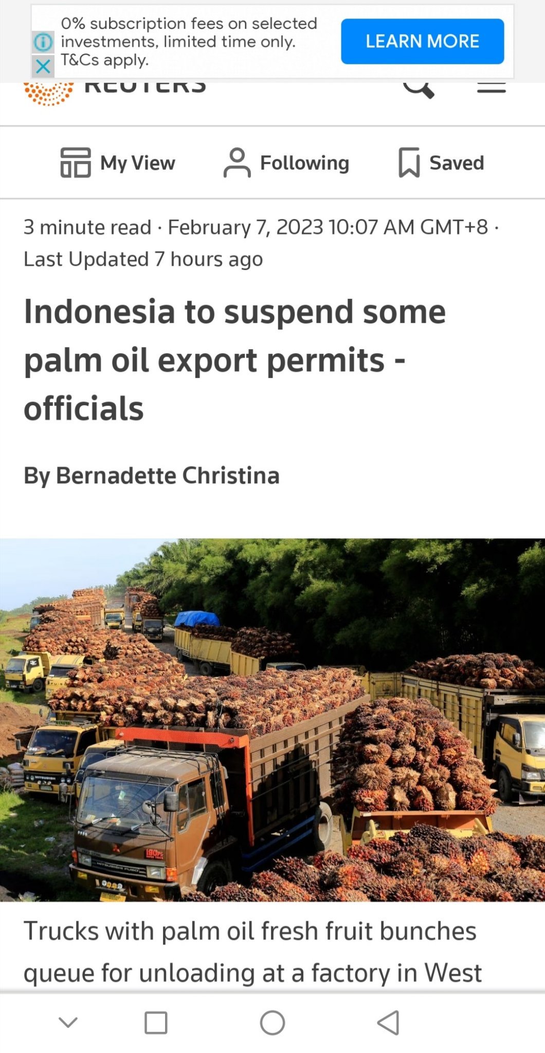 $Wilmar Intl (F34.SG)$ in case u re thinking of buying the dip, no use in owning indon palm oil producers AT ALL.  It's safer to be in Malaysia palm oil produce...