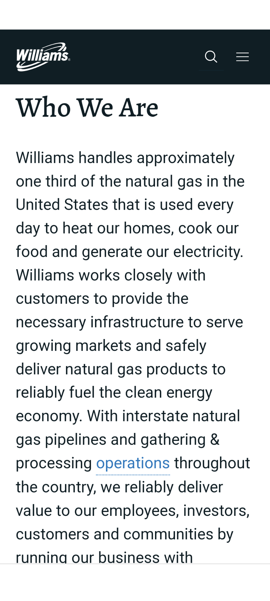 $Williams (WMB.US)$ energy resources = real assets  during extreme volatility. One third of US nat gas...nice $Exxon Mobil (XOM.US)$$BP PLC (BP.US)$$TechnipFMC ...