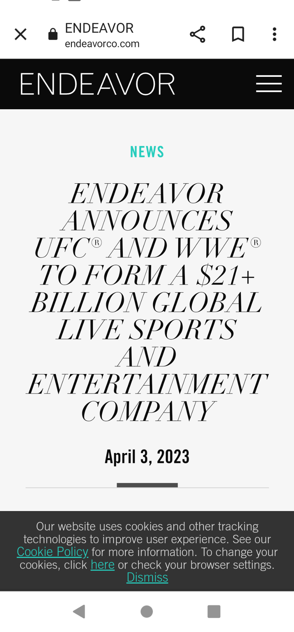 エンデバー・グループ・ホールディングス(上場廃止) (EDR.US)$世紀のUFCマッチ！もしリングで一方が誤って他方... -  moomooコミュニティ