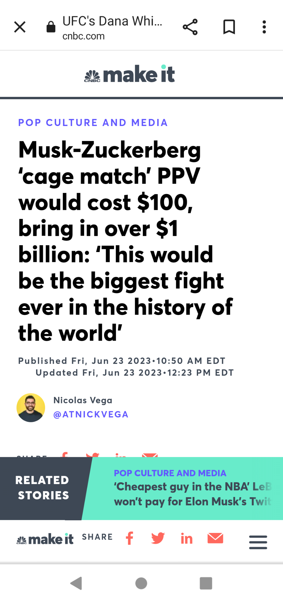 $Endeavor Group (EDR.US)$ pls FIGHT hard ! Billionaires . pls bring in the record revenue for EDR. there should have some skin in the game beside the real skin....