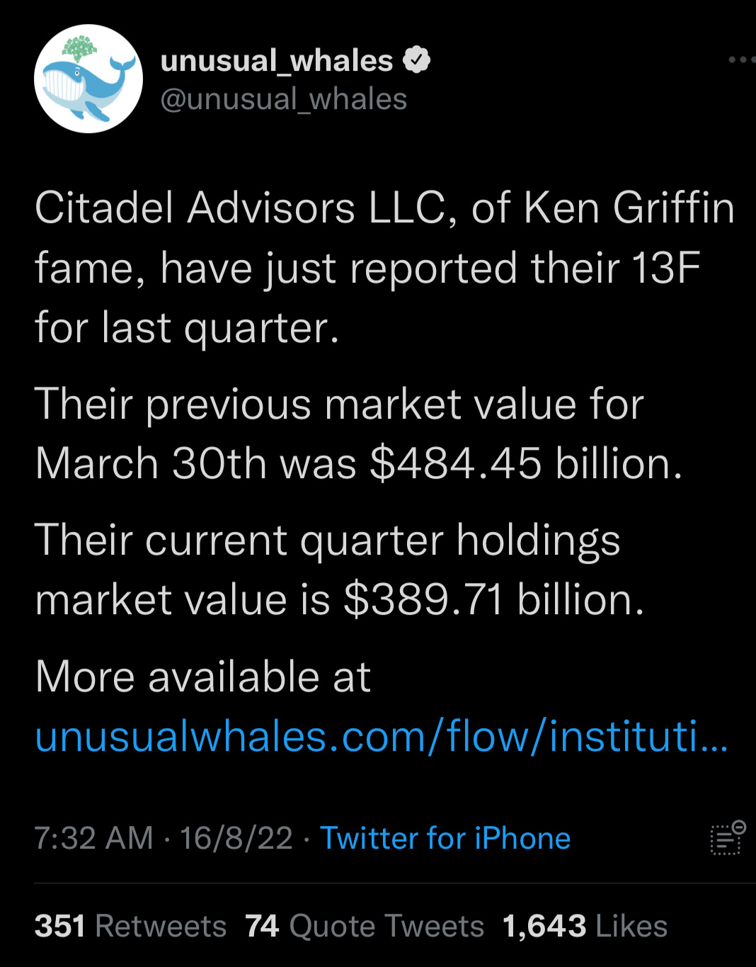 Citadel 94 billion loss 😂😂