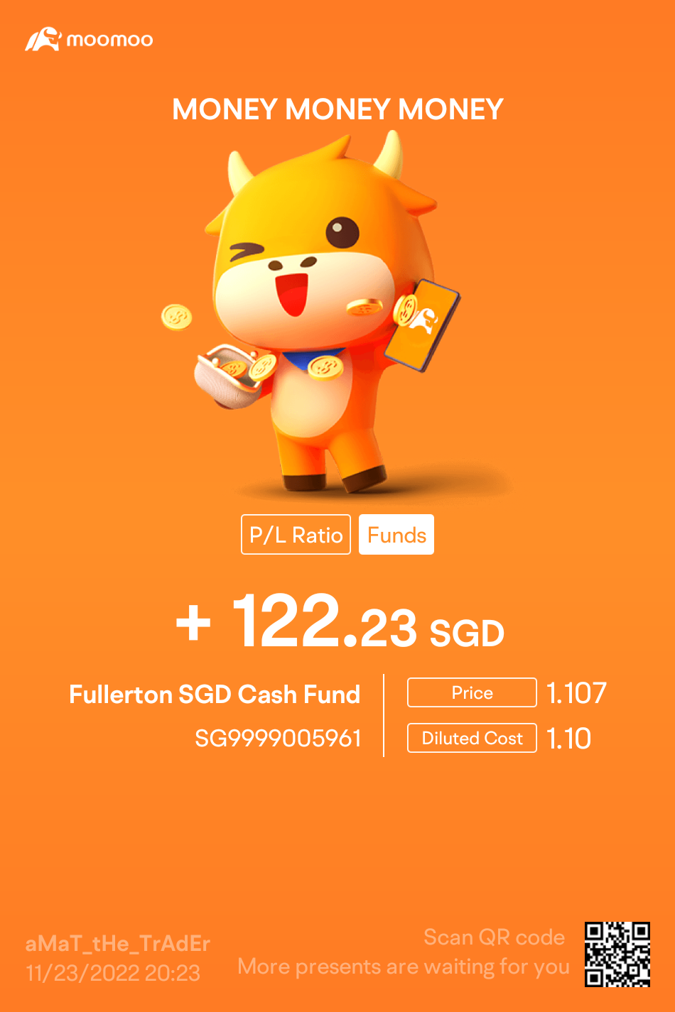 $Fullerton SGD Cash Fund (SG9999005961.MF)$ 悪くない... アイドリングファンドにとって...