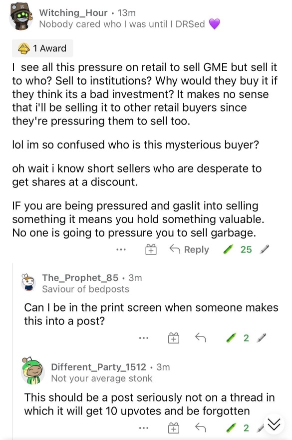 They want people to sell but no one is lmao