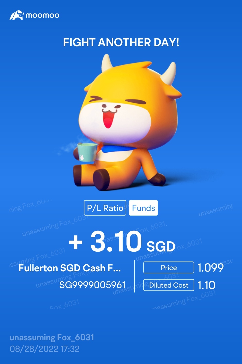 $Fullerton SGD Cash Fund (SG9999005961.MF)$ good nice.