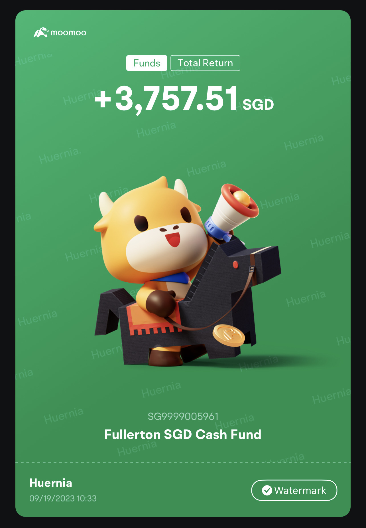 富敦新元货币基金(SG9999005961.MF)$ 我的混饭和咖啡钱自2023年4月起！还剩余额用于一些存款😄... - moomoo 社区