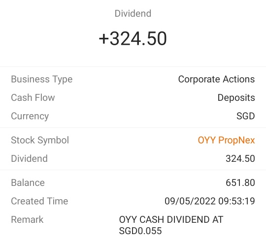 Dividend Collected 🎉