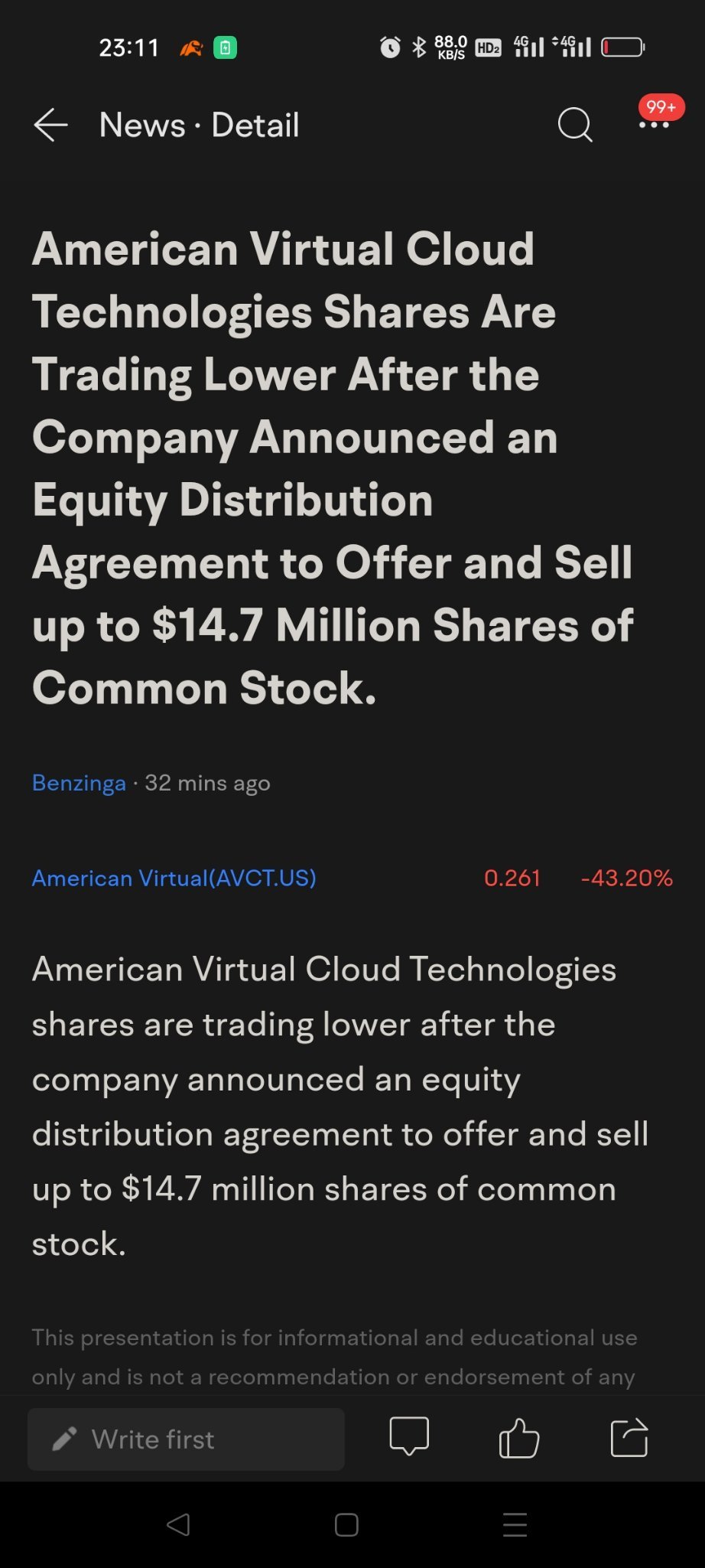 $American Virtual (AVCT.US)$