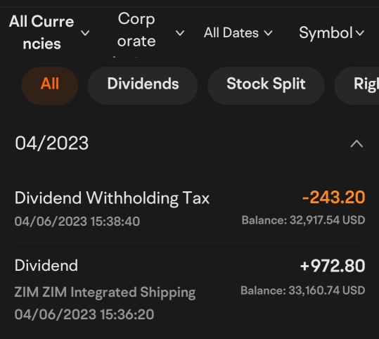 Finally,  dividend arrived