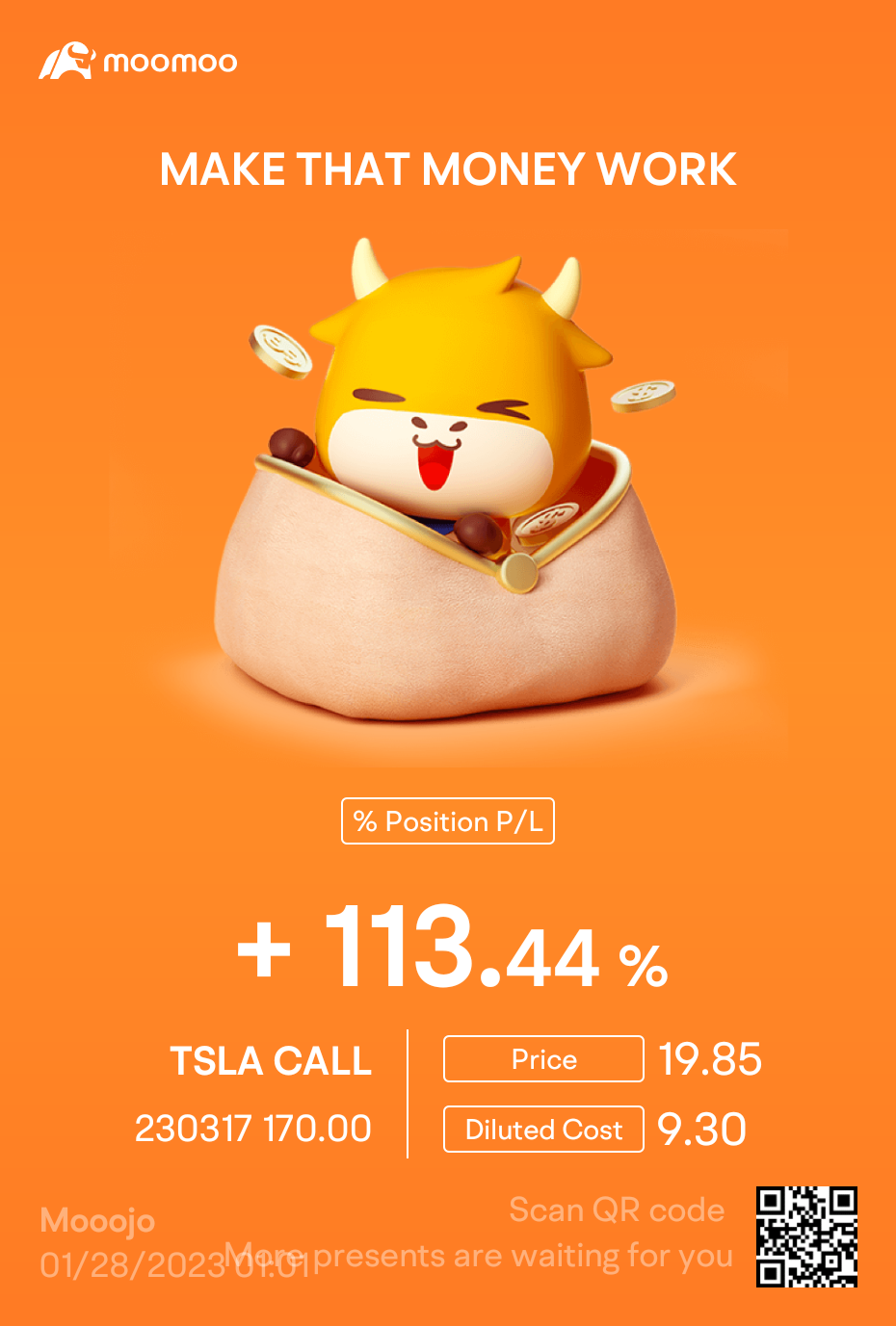 $特斯拉 (TSLA.US)$ 感谢埃隆的红包🙏🚀