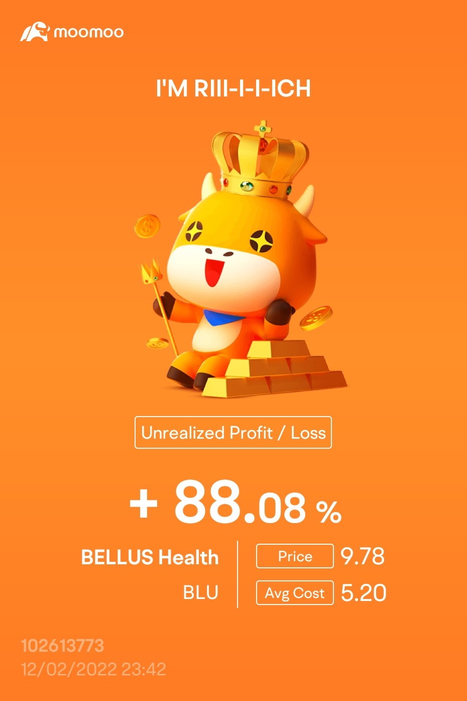 $BELLUS Health (BLU.US)$ 不要停止。