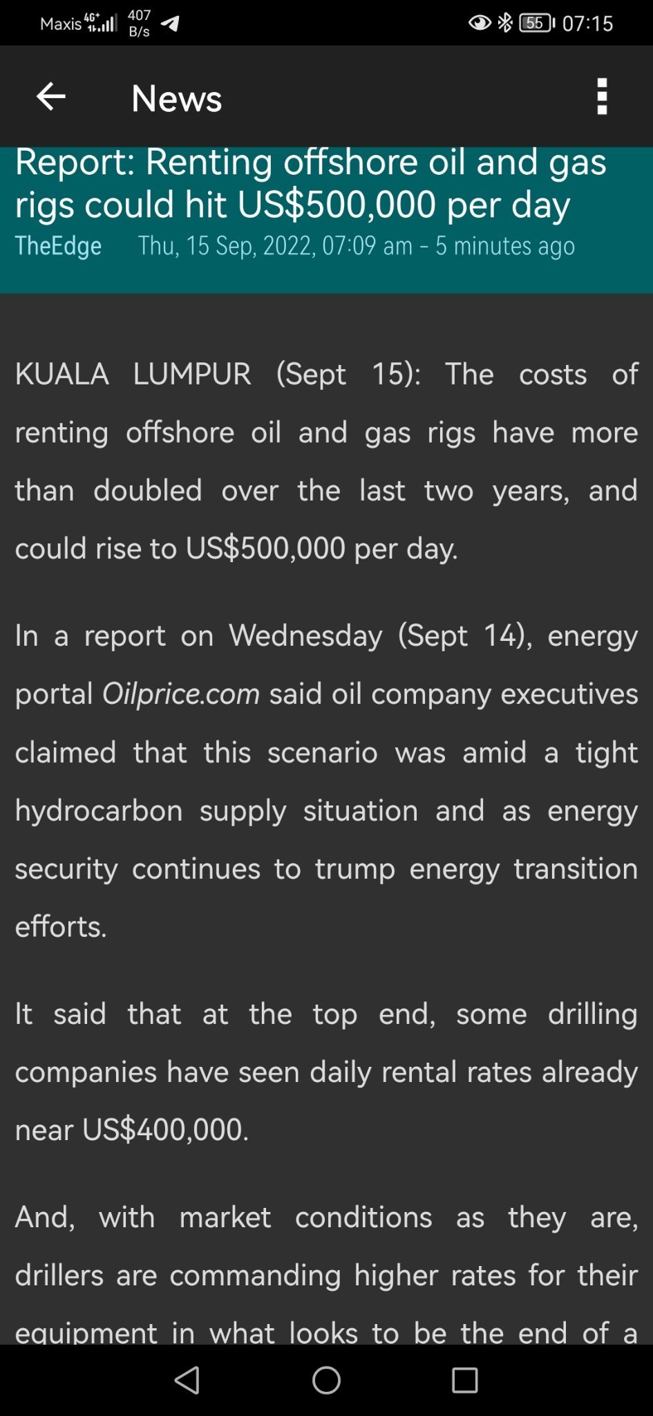 $Seatrium (S51.SG)$ demand of the rig will rise, surely