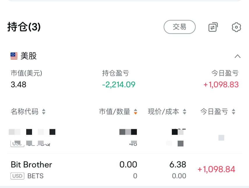 $Bit Brother (BETS.US)$ 爲什麼錢不在帳戶？有大神指教嗎？