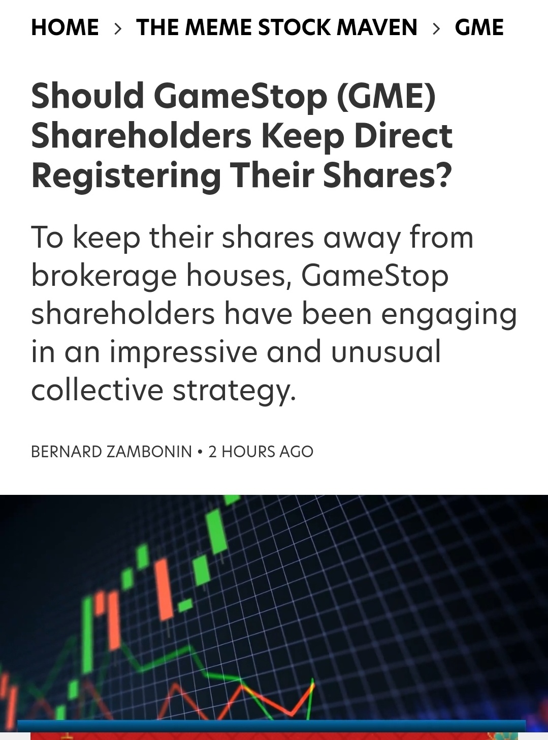 $GameStop (GME.US)$ [Share Link: Should GameStop (GME) Shareholders Keep Direct Registering Their Shares? - Meme Stock Maven]