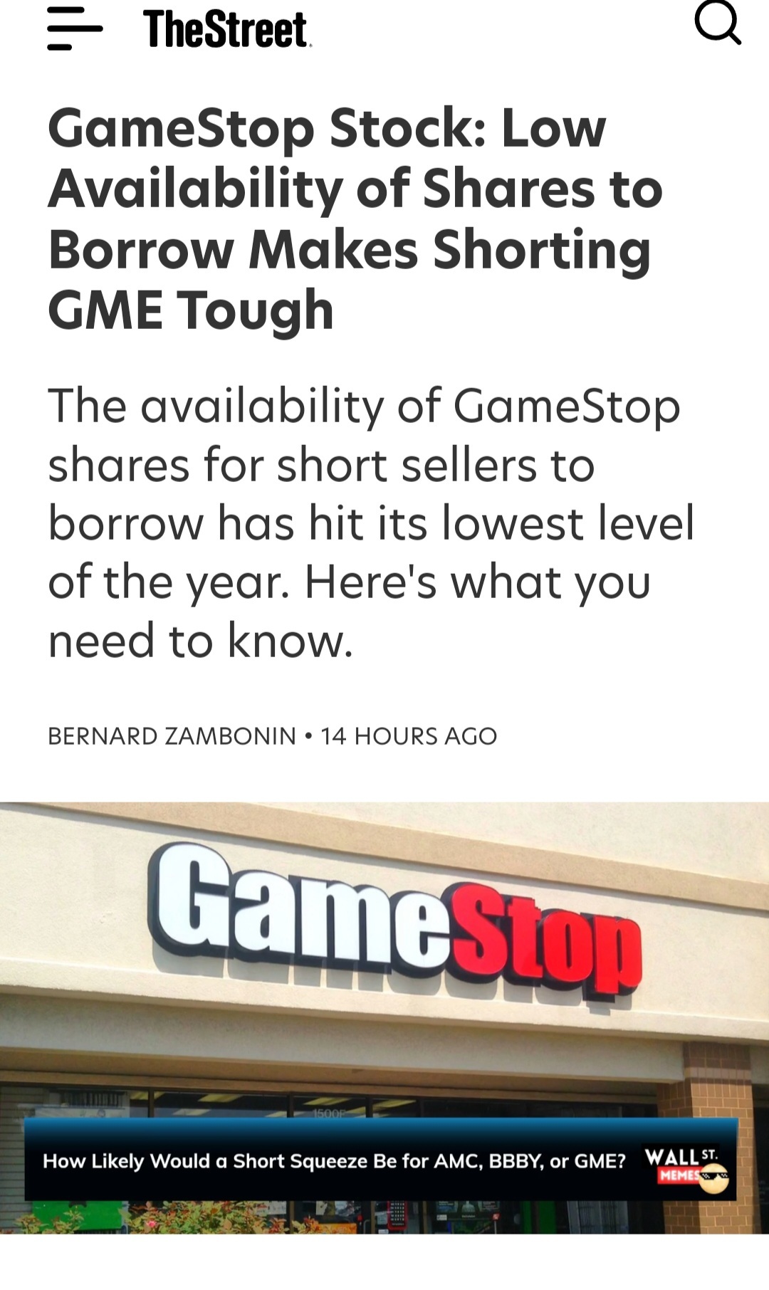 $ゲームストップ クラスA (GME.US)$ [リンク: thestreet.com/m...]