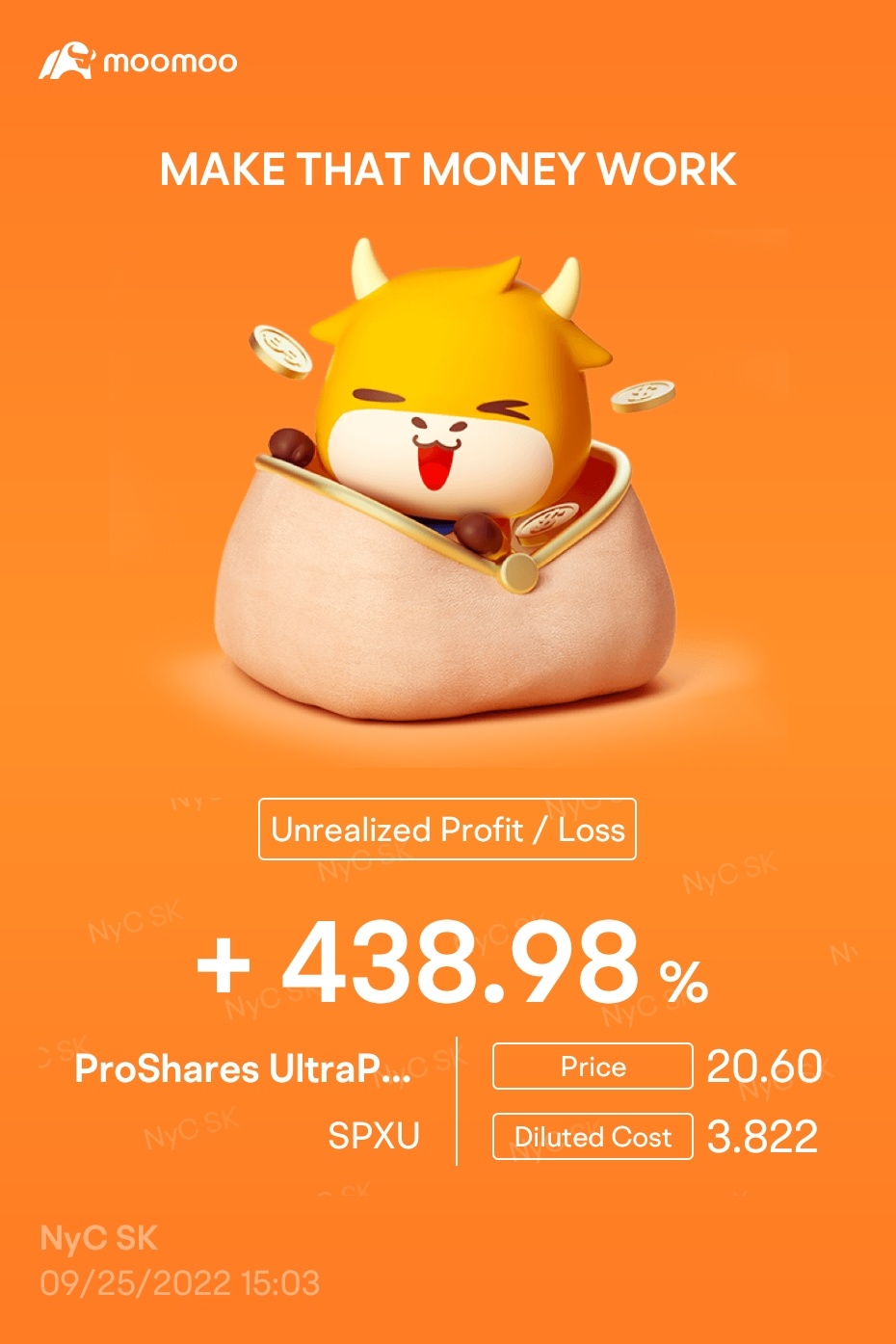 $3倍做空標普500ETF-ProShares (SPXU.US)$ 慢慢買入和賣出