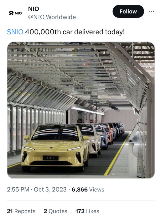 400,000 car delivered