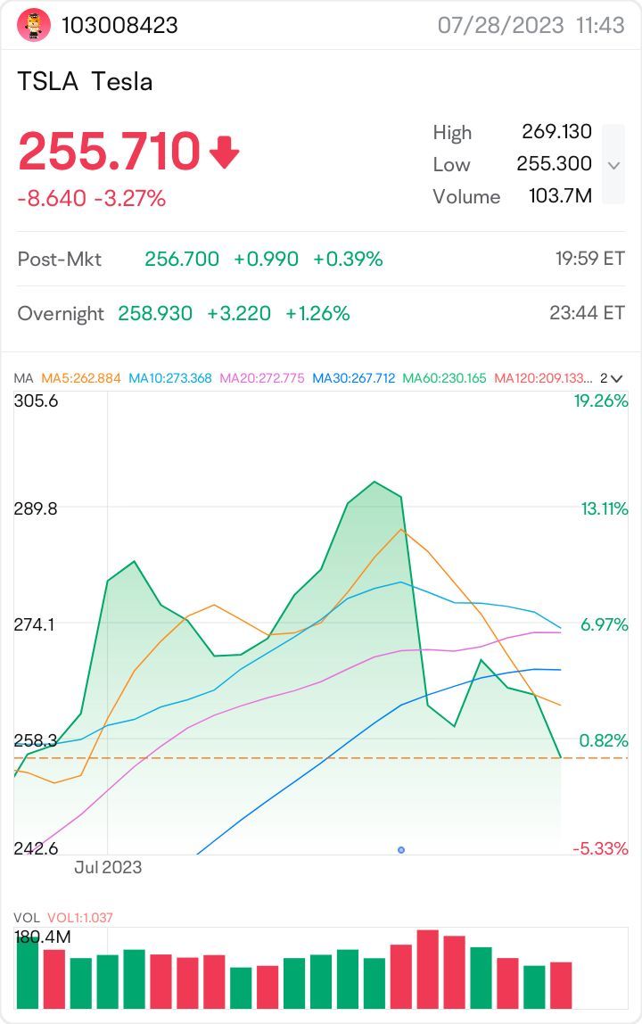 $テスラ (TSLA.US)$