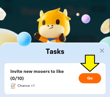 How to copy the link for Mooers to like you in Mootaverse