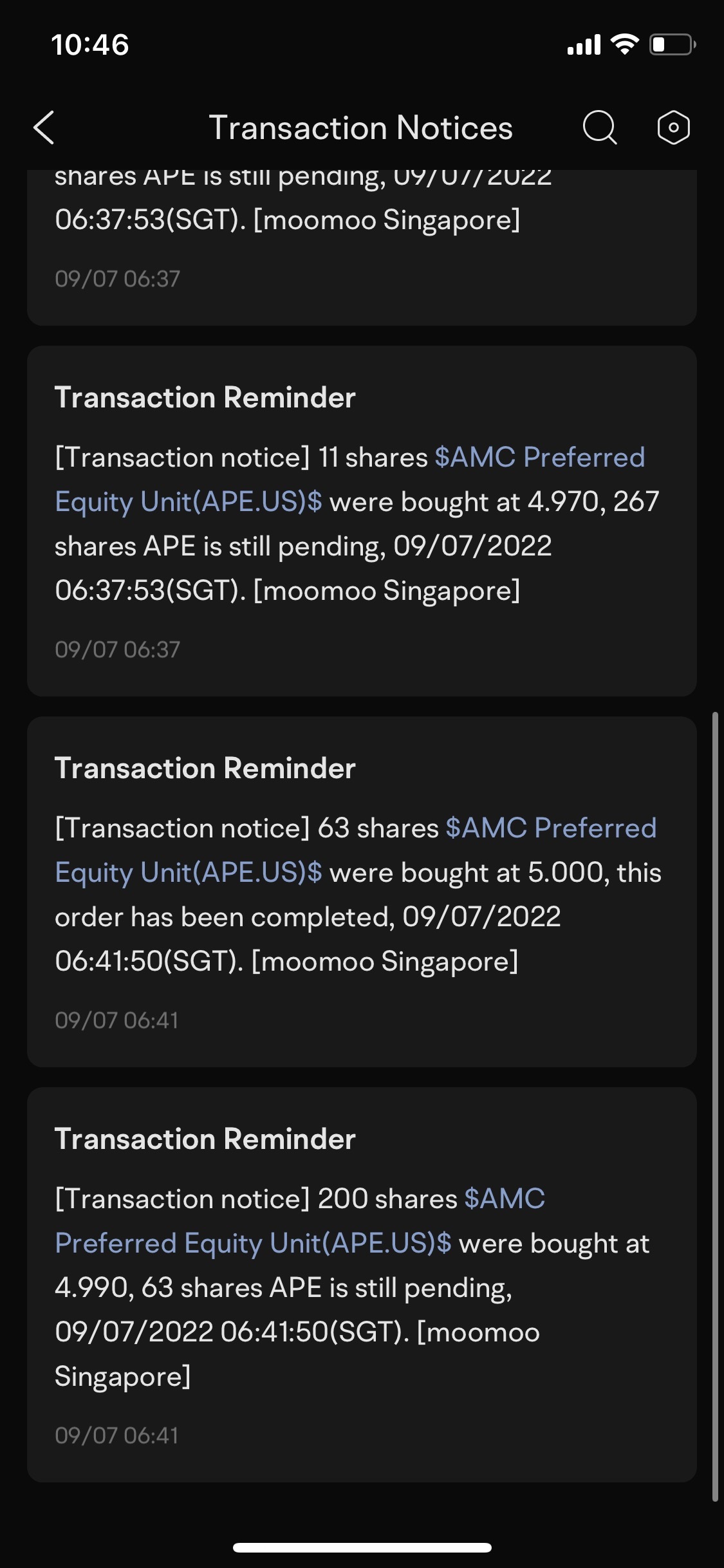 $AMC Preferred Equity Unit (APE.US)$ 买入!!!!