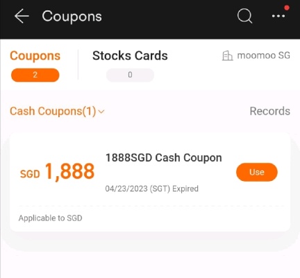 Coupon received