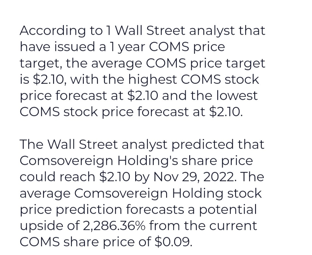 $COMSovereign (COMS.US)$ thoughts?