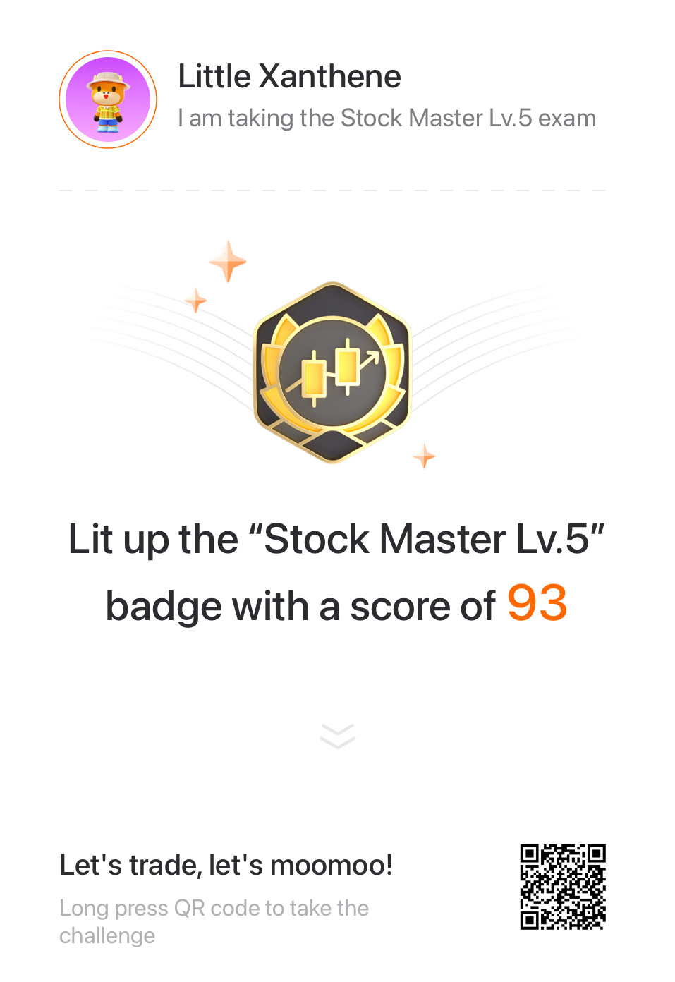 Completed stock master lv5 exam